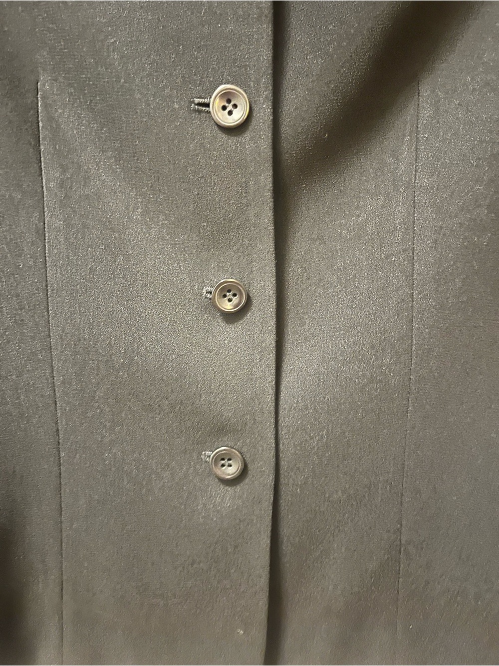Josephine Chaus Petite 8 Black Button Front Career Blazer Jacket Lined Classic - Picture 4 of 10